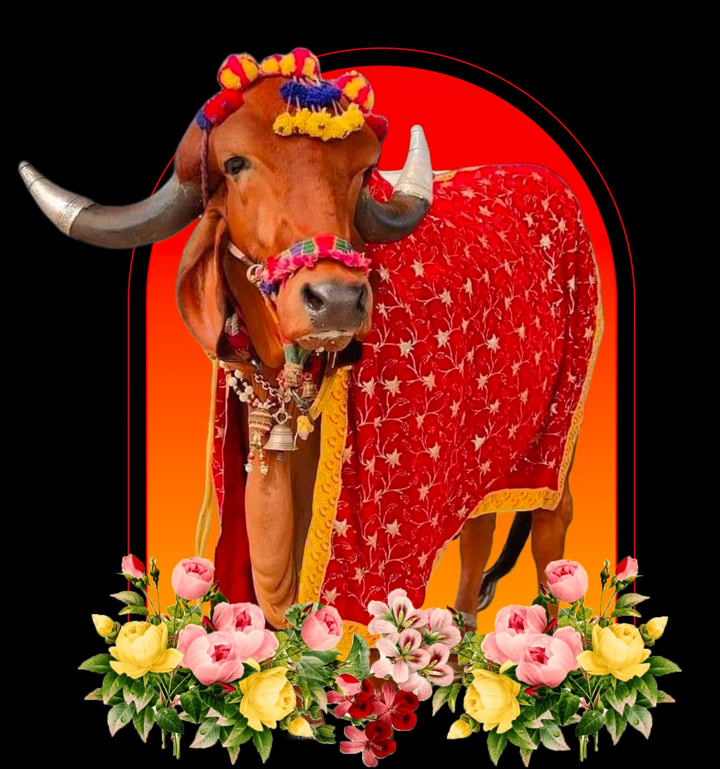 Decorated cow